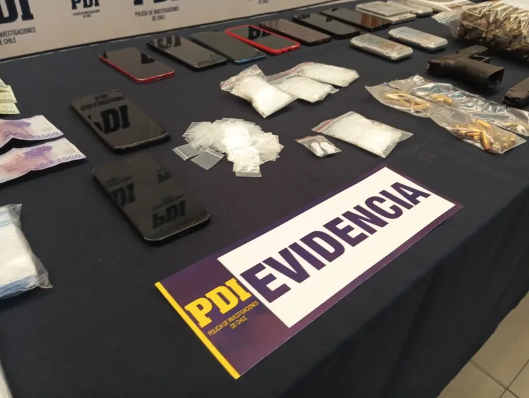 PDI Rancagua detiene a cinco personas e incauta droga y armas en operativo vinculado a homicidio ocurrido en agosto