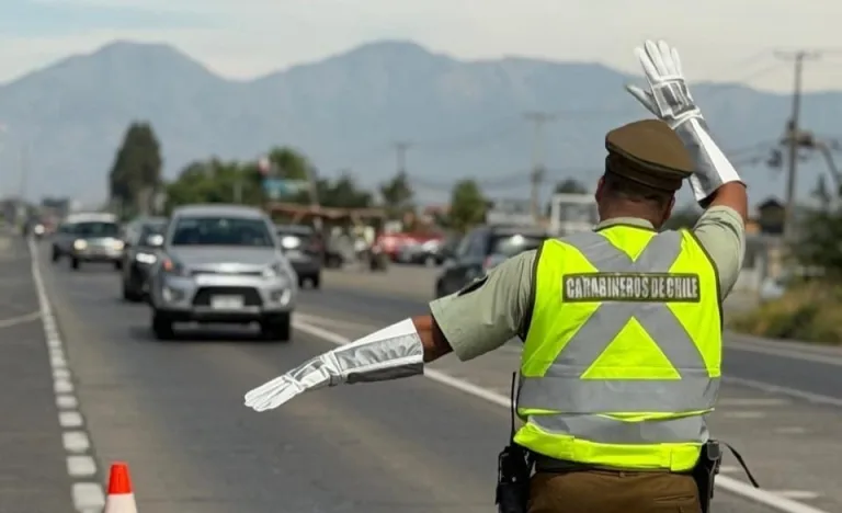 Carabineros anuncia refuerzo de controles carreteros en la región de O’Higgins por recambio de veraneantes