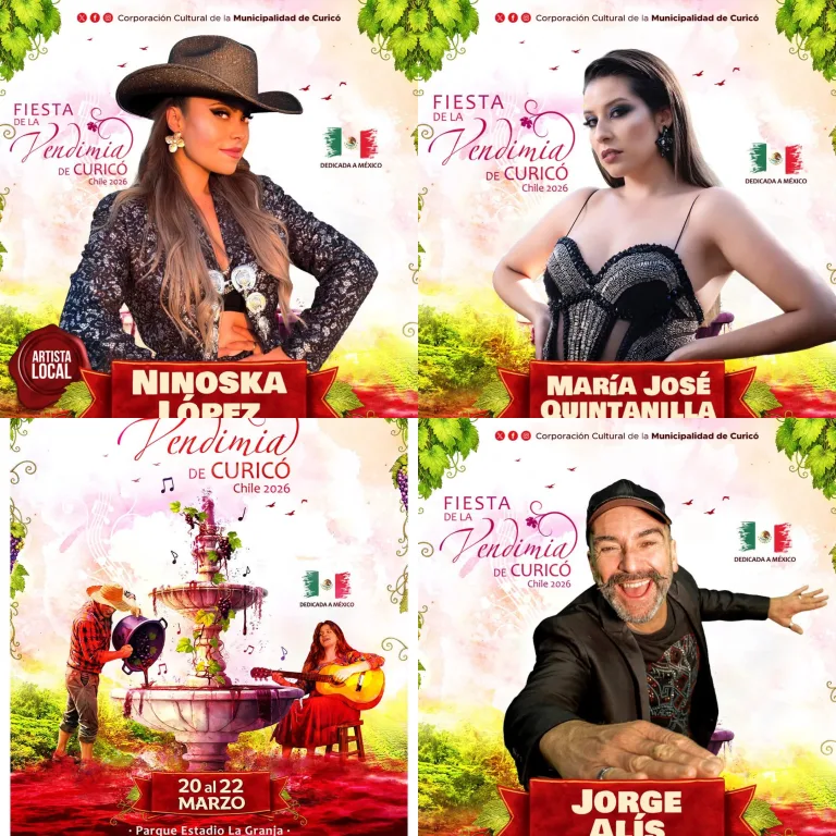 Curicó dio a conocer la parrilla de artistas para la Fiesta de la Vendimia 2026