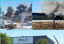 Incendio afectó bodegas agrícolas en Ruta 5 Sur y obligó evacuación preventiva en zona industrial de Curicó Incendio afectó bodegas agrícolas en Ruta 5 Sur y obligó evacuación preventiva en zona industrial de Curicó-2