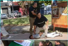 Seguridad Municipal reduce a dos sujetos que intimidaban con arma blanca en la Alameda de Curicó-0