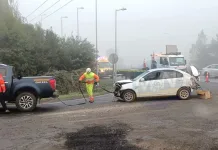 Accidente en enlace de avenida Quilvo con Ruta 5 Sur dejó una persona lesionada Accidente en enlace de avenida Quilvo con Ruta 5 Sur dejó una persona lesionada-1