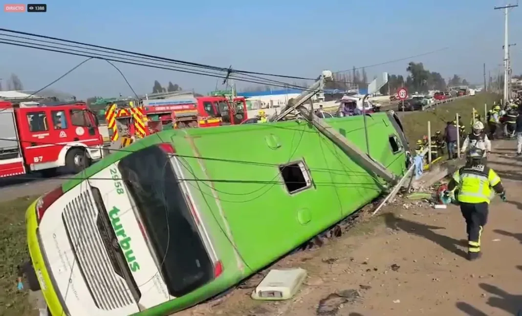 Dos Fallecidos Y Al Menos 22 Lesionados Deja Volcamiento De Bus En La Ruta 5 Sur En Teno