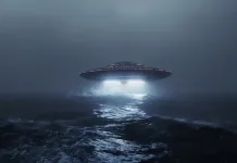 Actualizan protocolo mundial para un eventual contacto con inteligencia extraterrestre en la era de la inteligencia artificial Imagen referencial generada con IA. Recreación de supuesta nave extraterrestre sobrevolando una zona oceánica.