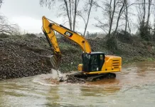 Obras preventivas en estero Chequenlemillo buscan reducir riesgo de inundaciones en Curicó (Video) Excavadora Hidráulica - Estero