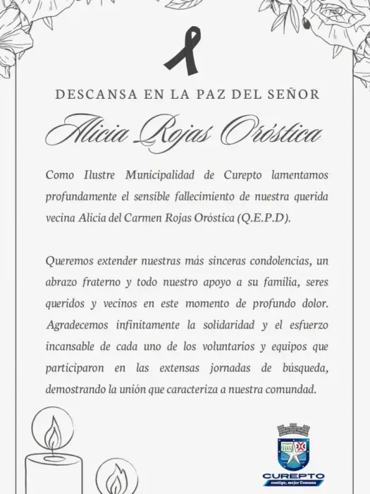 Encuentran Fallecida A Adulta Mayor Que Permanecia Desaparecida En Curepto Encuentran Fallecida A Adulta Mayor Que Permanecia Desaparecida En Curepto