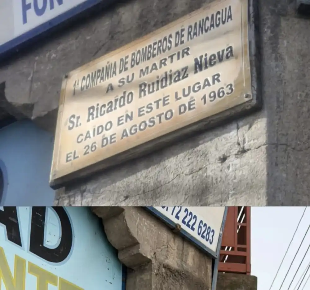 Roban Placa En Memoria Del Primer Martir De La Primera Compania De Bomberos De Rancagua