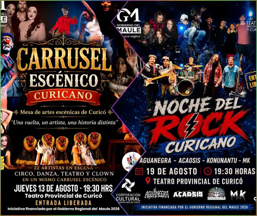 Teatro Provincial De Curico Tendra Espectaculos Gratuitos De Artes Escenicas Y Rock Durante Agosto