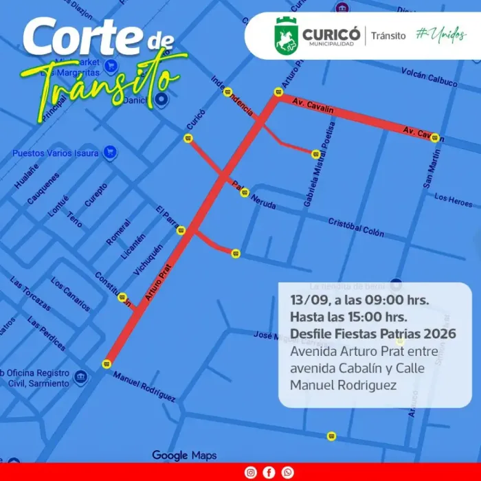 Curico Tendra Cortes De Transito Por Tradicionales Desfiles De Fiestas Patrias En Sarmiento Y El Centro De La Ciudad Curico Tendra Cortes De Transito Por Tradicionales Desfiles De Fiestas Patrias En Sarmiento Y El Centro De La Ciudad