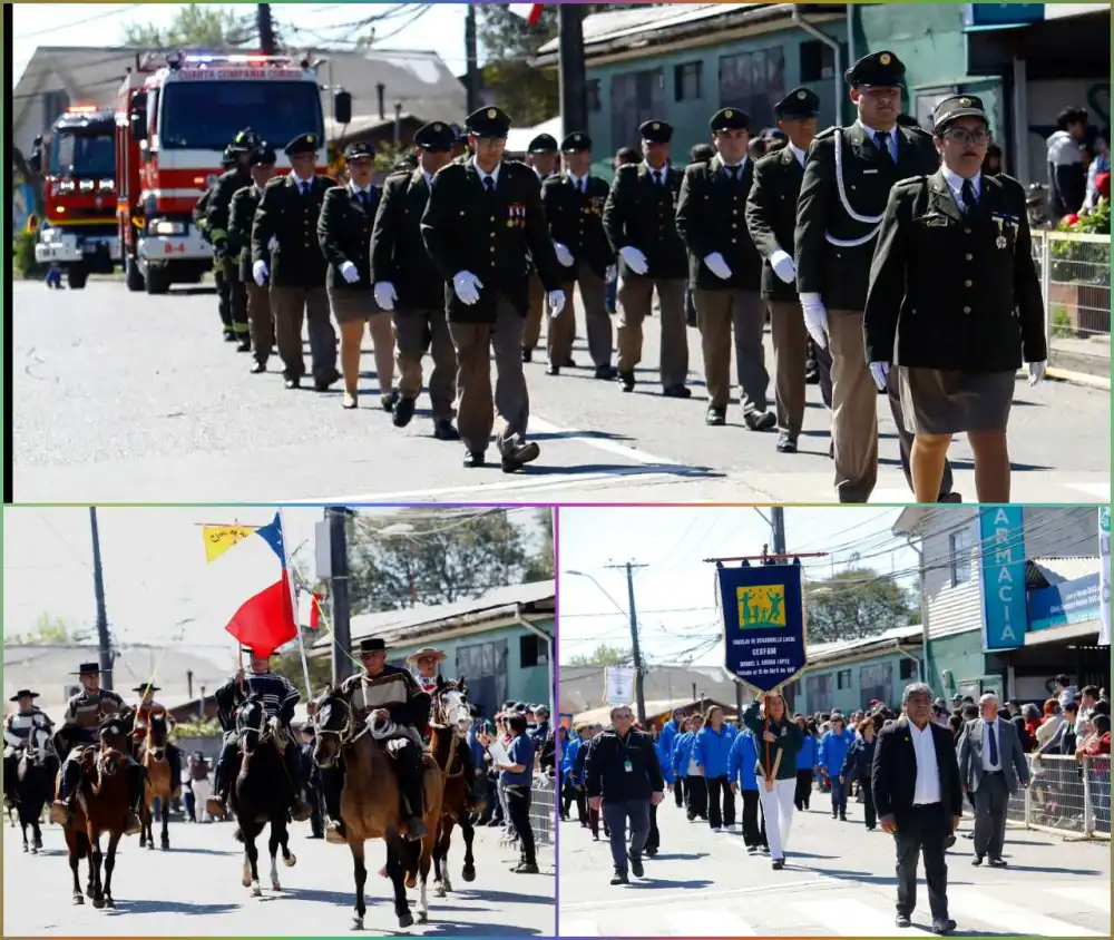 Tradicional Desfile Conmemoro Los 115 Anos De La Cuarta Compania De Bomberos Luis Cruz Martinez En Curico